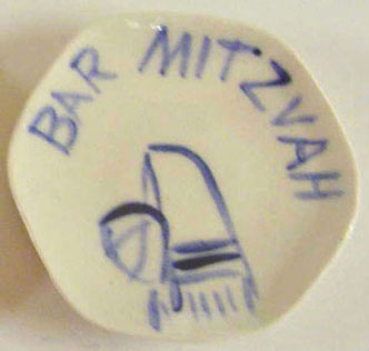 Dollhouse Miniature Bar Mitzvah Plate